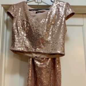 Peach Sequin Outfit S